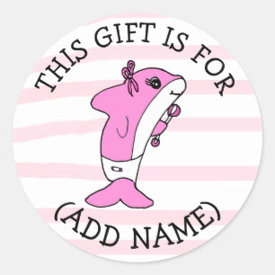 Adesivo Este presente é para (adicione o nome) o Tag do