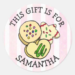 Adesivo Este presente é para (adicione o nome) o Tag do