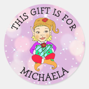 Adesivo Este presente é para (adicione o nome) o Tag do