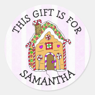 Adesivo Este presente é para (adicione o nome) o Tag do