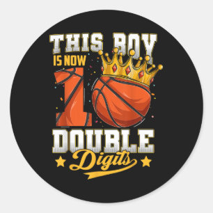 Adesivo Este Rapaz Dígitos Duplos De 10 Anos De Basquete