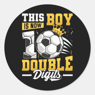 Adesivo Este Rapaz Dígitos Duplos De Futebol De 10 Anos
