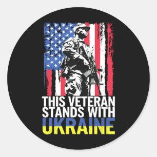 Adesivo Este Veterano Apoia a Ucrânia 8