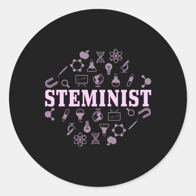 Adesivo Esteminista feminista feminista Steminist Pun (Frente)