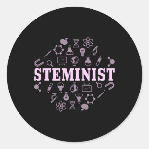 Adesivo Esteminista feminista feminista Steminist Pun