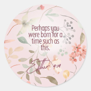 Adesivo Ester 4:14 Arte de Verso da Bíblia Cristã