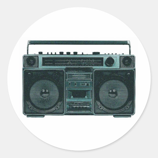 Adesivo estéreo retrô (Frente)