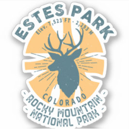 Adesivo Estes Park Colorado - Montanhas da Vintage Retro