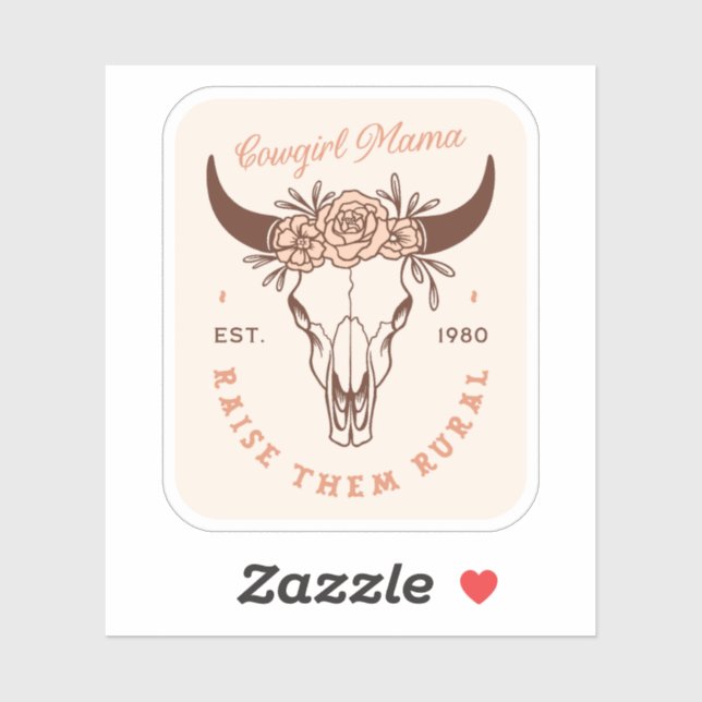 Adesivo Estética da fazenda da casa da mãe de vaquinha (Folha)