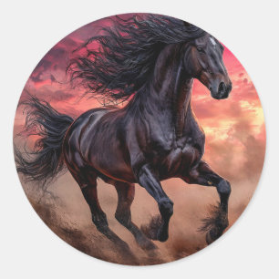 Adesivo Estética de cavalo preto