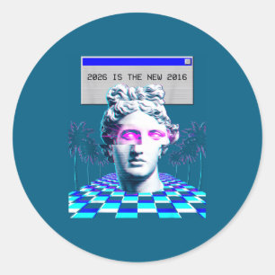 Adesivo Estética de Estátua Glitch Vaporwave 2016