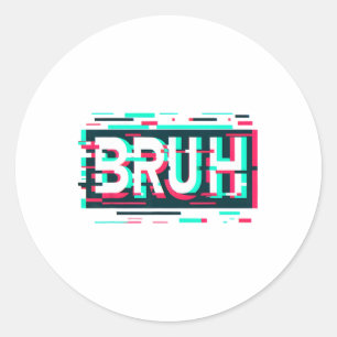 Adesivo Estética de Falha Glitch Gamer Bruh Meninos Mascul