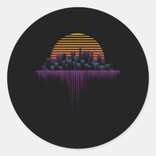 Adesivo Estética de Synthwave Ulun Vaporwave City