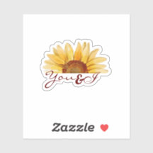 Estética de tendências de girassol ''Você e I''