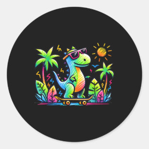 Adesivo Estética Kidcore Dinossauro Skate Doodle Al