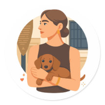 Estética Moderna de Mãe de Cachorro com Cachorrinh