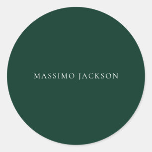 Adesivo Estética moderna simples minimalista verde escuro