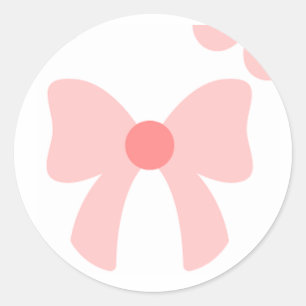Adesivo Estético de Laço Rosa