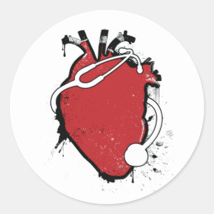 Adesivo estetoscópio anatômico do coração
