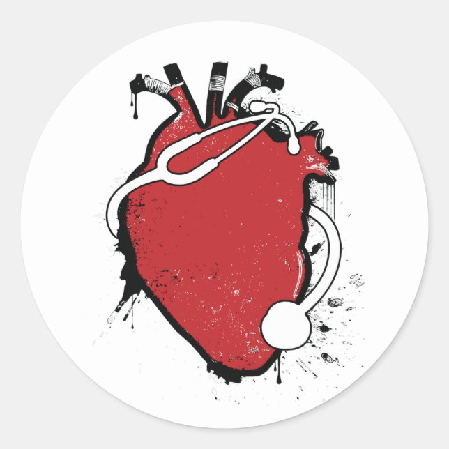 Adesivo estetoscópio anatômico do coração (Frente)