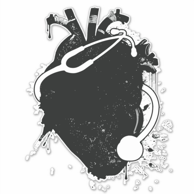 Adesivo estetoscópio anatômico do coração (Frente)