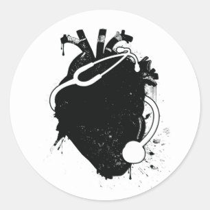 Adesivo estetoscópio anatômico do coração