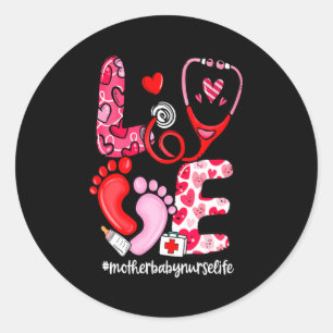 Adesivo Estetoscópio de Amor Mãe Bebê Enfermeira Vida Dia