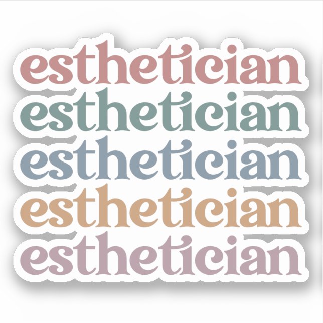 Adesivo Estheticista Cosmetólogo Beauticista maquiadora (Frente)