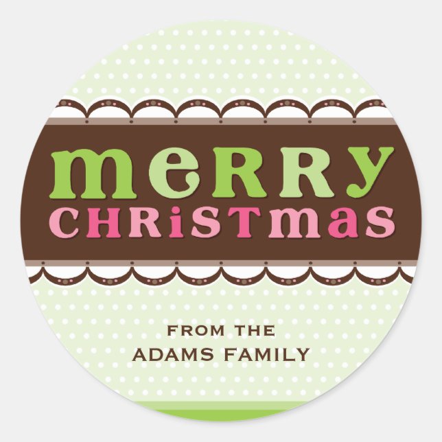 Adesivo ESTICADOR DE NATAL PERSONALIZADO: candyfloss 2 (Frente)