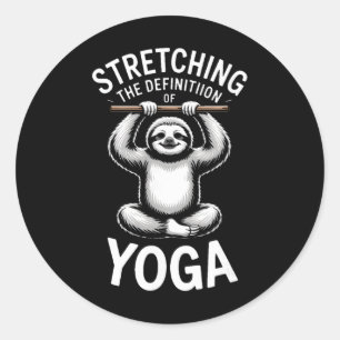 Adesivo Esticando a Definição de Preguiça de Yoga _1