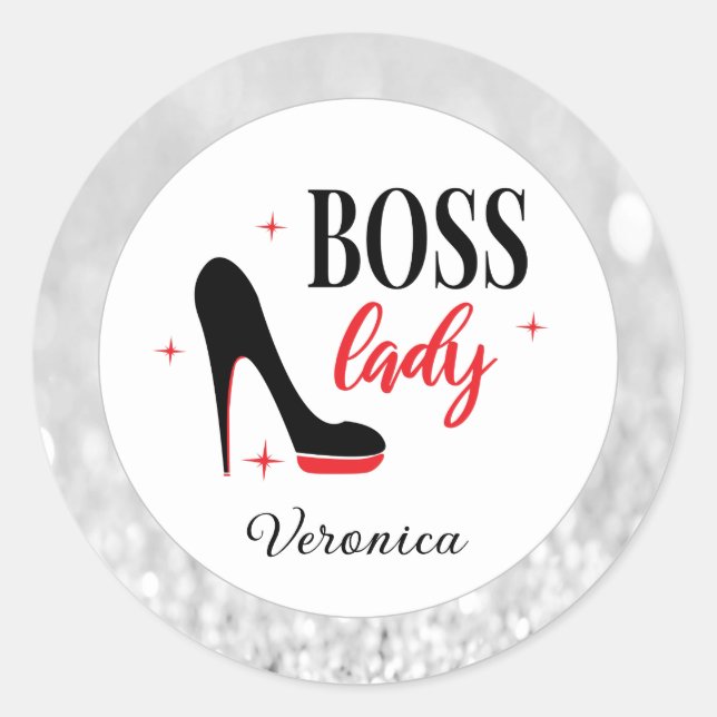 Adesivo Estiletto Vermelho Personalizado para Heel Boss La (Frente)