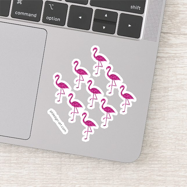 Adesivo Estilhaço brilhante flamingo Pink brilha (Detalhe)