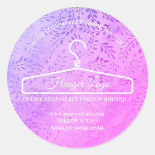 Adesivo Estilista de Moda Floral Roxa Elegante