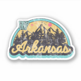 Adesivo Estilo Antigo do Estado do Arkansas 