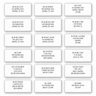 Adesivo Estilo Art Deco 18 Endereços de Nomes Individuais