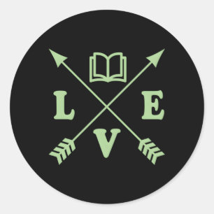 Adesivo Estilo Boêmico Básico de Leitura do Livro Literári