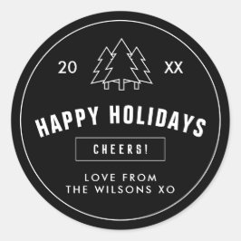 Adesivo Estilo branco preto Estilo de árvore de Natal mode