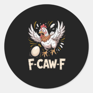 Adesivo Estilo Casual Criativo Galinha F Caw F Engraçado