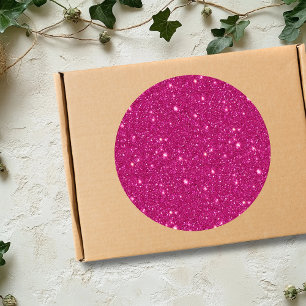 Adesivo Estilo Clássico de São Valentim Rosa Glitter