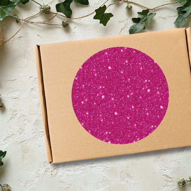 Adesivo Estilo Clássico de São Valentim Rosa Glitter (Criador carregado)