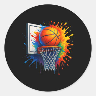 Adesivo Estilo Colorido Da Rua De Basquete Com Dri De Graf