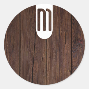 Adesivo Estilo country de madeira de madeira escuro