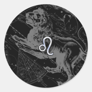 Adesivo Estilo Cromo Leo Zodiac Sinal em Hevélio