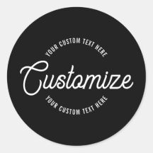 Estilo Cursivo Editável e Moderno Texto Circular