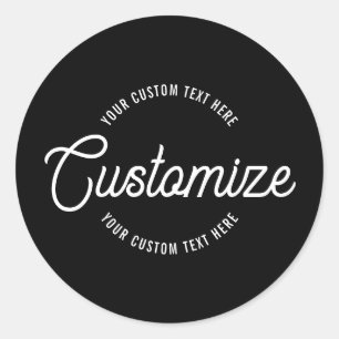 Adesivo Estilo Cursivo Editável e Moderno Texto Circular