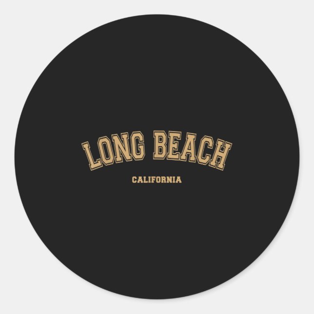Adesivo Estilo Da Escola De Esporte Long Beach Em Long Bea (Frente)