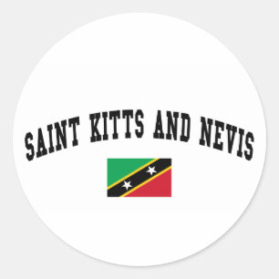 Adesivo Estilo da Faculdade de santos Kitts e Nevis