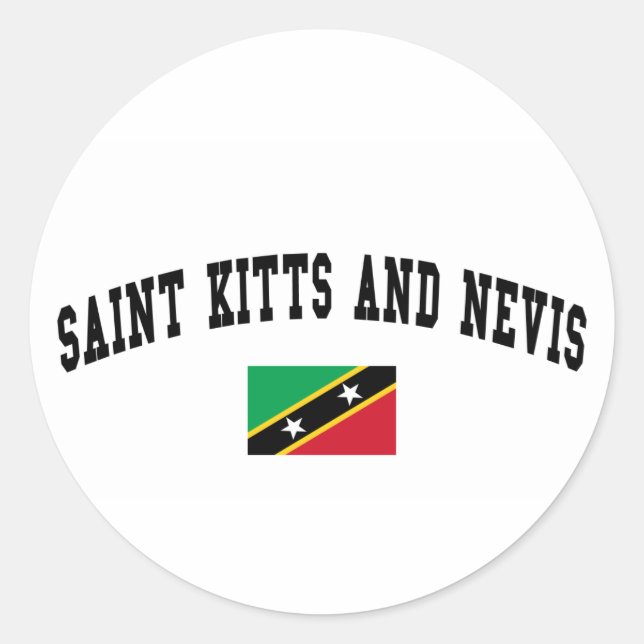 Adesivo Estilo da Faculdade de santos Kitts e Nevis (Frente)