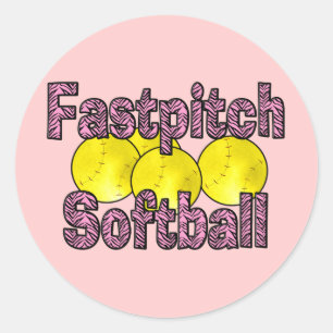 Adesivo Estilo da zebra do softball de Fastpitch