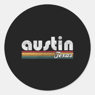 Adesivo Estilo De Anos 80 De Austin Texas 70